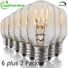 Load image into Gallery viewer, Salt Rock Lamp Bulb 6 Pack + 2 Free 15 Watt Replacement Bulbs for Himalayan Salt Lamps &amp; Baskets, Scentsy Plug-in &amp; Wax Warmers, Night Lights. Incandescent T20 E12 Socket with Candelabra Base, Clear
