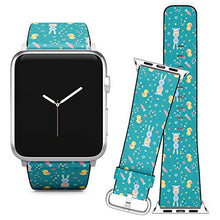 Load image into Gallery viewer, Compatible with Apple Watch (42/44 mm) Series 5, 4, 3, 2, 1 // Leather Replacement Bracelet Strap Wristband + Adapters // Easter

