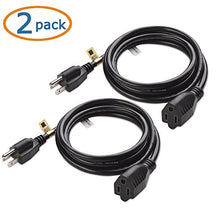 Load image into Gallery viewer, Cable Matters 2-Pack 16 AWG Heavy Duty AC Power Extension Cord (Power Extension Cable) in 6 Feet (NEMA 5-15P to NEMA 5-15R)
