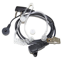 HQRP 2 Pin Acoustic Tube Earpiece Headset Mic for Kenwood TK-3170, TK-3170K, TK-3173, TK-3201 + HQRP UV Meter