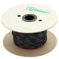 Panduit SE50PSFR-CLR0 Pan-Wrap, Braided Expandable Sleeving, Flame Retardant, Polyethylene Terephthalate, Black (150-Foot)