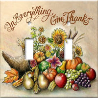 Art Plates - Give Thanks Switch Plate - Double Toggle
