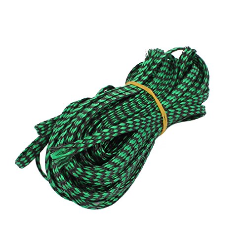 Aexit 4mm PET Tube Fittings Cable Wire Wrap Expandable Braided Sleeving Black Green Microbore Tubing Connectors 10M Length