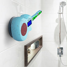 Load image into Gallery viewer, Guitarix Wireless Bluetooth Shower Speaker | High Tech Guitar Speakerphone With LCD Music Synch Lights | FM Radio, MP3 &amp; Smartphone Track Player | Portable, Waterproof, Dustproof &amp; Hands Free Design
