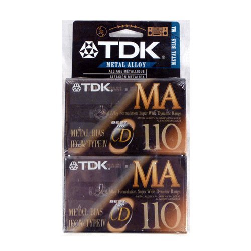 TDK MA-110 Metal Alloy/Bias Type IV Cassette Tapes 2-Pack by TDK