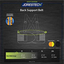 Load image into Gallery viewer, JORESTECH High Visibility Back Support Belt with Reflective Strips (L)
