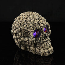 Load image into Gallery viewer, Yooce Halloween Skeleton Skull Statue Figurine Lamp Bar Decor with LED Flashing Eyes
