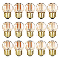 G40 Low Watt Light Bulb Edison LED Bulb Mini Globe Light Bulbs 1W Equivalent to 10Watt Incandescent E26 Screw Base Led Bulbs Ultra Warm White 2200K