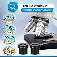 Load image into Gallery viewer, AmScope - 40X-2500X LED Digital Binocular Compound Microscope with 3D Stage + 5MP USB Camera
