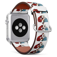 Load image into Gallery viewer, S-Type iWatch Leather Strap Printing Wristbands for Apple Watch 4/3/2/1 Sport Series (38mm) - Comic Religious Illustration The Devil is Struggling with God
