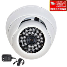 Load image into Gallery viewer, VideoSecu Dome Security Camera 700TVL Day Night Built-in 1/3&quot; Effio CCD Infrared 28 IR LEDs Vandal Proof 3.6mm Wide View Angle Lens for CCTV Home Video DVR System with Bonus Power Supply A74
