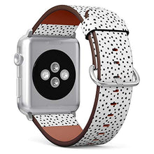 Load image into Gallery viewer, Compatible with Small Apple Watch 38mm, 40mm, 41mm (All Series) Leather Watch Wrist Band Strap Bracelet with Adapters (Polka Dot)
