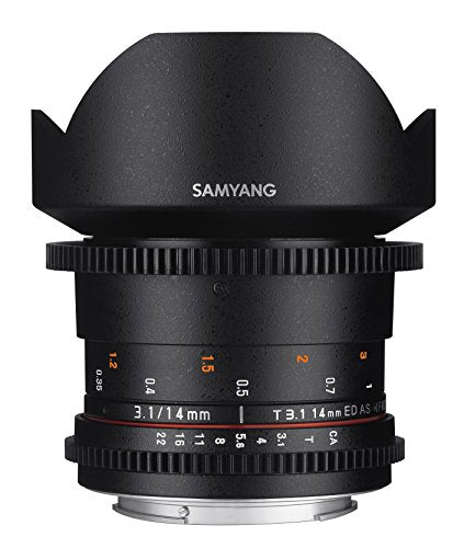 Samyang SYDS14M-S VDSLR II A mount 14mm T3.1 Wide-Angle Cine Lens for Sony Alpha Cameras