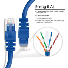 Load image into Gallery viewer, GearIT 24-Pack, Cat 6 Ethernet Cable Cat6 Snagless Patch 1.5 Feet - Snagless RJ45 Computer LAN Network Cord, Blue - Compatible with 24 48 Port Switch POE Rackmount 24port Gigabit
