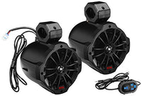 BOSS Audio Systems B62ABT ATV UTV Marine Weatherproof Waketower System - Amplified, 6.5 Inch Stereo Speakers, Full Range, 2 Way, Tweeters, Bluetooth, IPX5 Rated, Sold in Pairs, for Boat, Wake Tower