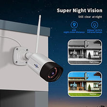 Load image into Gallery viewer, Hiseeu 2K Security Camera Wireless Outdoor, 2-Way Audio, 3MP Surveillance Cameras, IP66 Waterproof, 2.4Ghz Only, Motion Detection, IR Night, SD Storage, Compatible WiFi System, Work with Alexa
