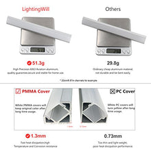 Load image into Gallery viewer, LightingWill 10-Pack 3.3ft/1M 9x23mm Silver U-Shape Internal Width 12mm LED Aluminum Channel System with Cover, End Caps and Mounting Clips Aluminum Extrusion for LED Strip Light Installations-U01S10
