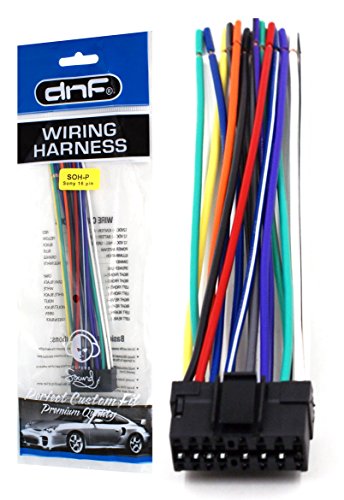 DNF Sony Wiring Harness 16 PIN SOH CDX-CA810X CDX-CA850X CDX-C580-100% Copper Wires!