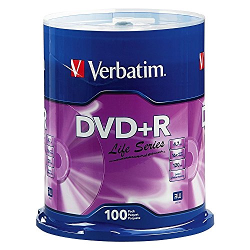 Verbatim Life Series DVD+R Spindle, Pack Of 100