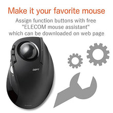 Load image into Gallery viewer, ELECOM M-DT2DRBK Wireless index finger Trackball mouse , EX-G series L size 2.4GHz 8 buttons Black
