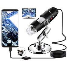 Load image into Gallery viewer, Bysameyee USB Microscope, Digital Handheld 40X-1000X Magnification Endoscope Mini Video Camera with 8 Adjustable LED Lights, Compatible with Windows 7/8/10/11 Mac Linux Android (with OTG)
