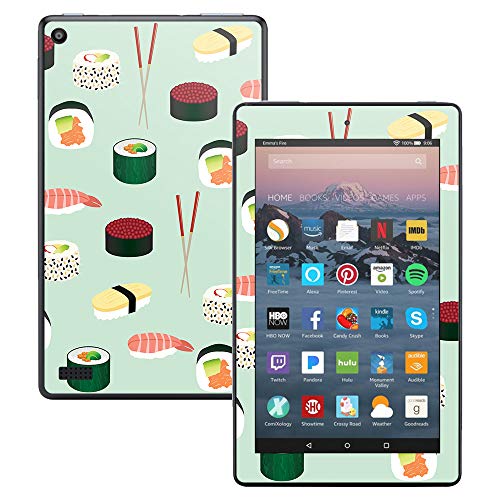 MightySkins Skin Compatible with Amazon Kindle Fire 7 (2017) - Sushi | Protective, Durable, and Unique Vinyl Decal wrap Cover | Easy to Apply, Remove, and Change Styles | Made in The USA