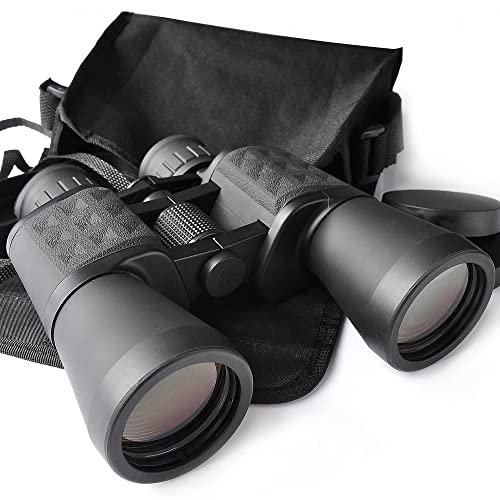 10x 50 Black Binoculars Water Resistant with Bag Green Film Plated Objective Lens Comfortable Leather Handgrip Bird Watching Outdoor Camping Game Viewing US Delivery (10x 50)