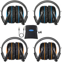 Load image into Gallery viewer, SIMOLIO 4 Pack of Car Kids Headphones with Adjustable 75/85/94dB Volume Limited, Wireless DVD Headphones, 2 Channel IR Wireless Car Headphones, Infrared Wireless Headsets for Vehicle Entertainment
