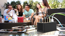 Load image into Gallery viewer, Sabrent 60 Watt (12 Amp) 10-Port Family-Sized Desktop USB Rapid Charger. 6 Micro USB Cables [X3-3foot. and X3-1foot] Black (AX-TU63)
