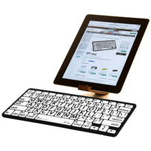 Load image into Gallery viewer, LogicKeyboard Large Print Black on White Bluetooth Compatible with iPads, Tablets and Phones - Part Number LK-KB-LPBW-BTON
