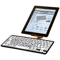 LogicKeyboard Large Print Black on White Bluetooth Compatible with iPads, Tablets and Phones - Part Number LK-KB-LPBW-BTON