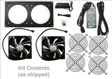 Load image into Gallery viewer, Coolerguys Pre-Set Thermal Controlled Cooling Kits for Cabinets, AV, and Components (Dual 92mm, Thermal Plastic)
