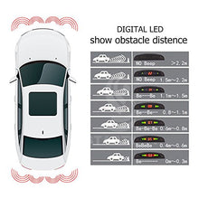 Load image into Gallery viewer, Rear Parking Sensor Kit Black MASO LED Display Parking Assistants Double CPU Security Reversing Parking Radar Sensor Car Vehicle with 4 Sensors Alarm Buzzer Reminder Safe Driving
