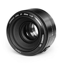 Load image into Gallery viewer, Yongnuo YN50mm F/1.8 Lens Large Aperture AF Lens in Black for Canon EOS Rebel Digital Camera+INSEESI Clean Cloth (LYSB01535NNGY-ELECTRNCS)
