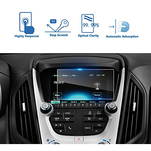 LFOTPP 2016-2018 Chevrolet Malibu LS 2018 Chevrolet Equinox 7 Inch MyLink Car Navigation Screen Protector, [9H] Tempered Glass Infotainment Center Touch Screen Protector Anti Scratch High Clarity