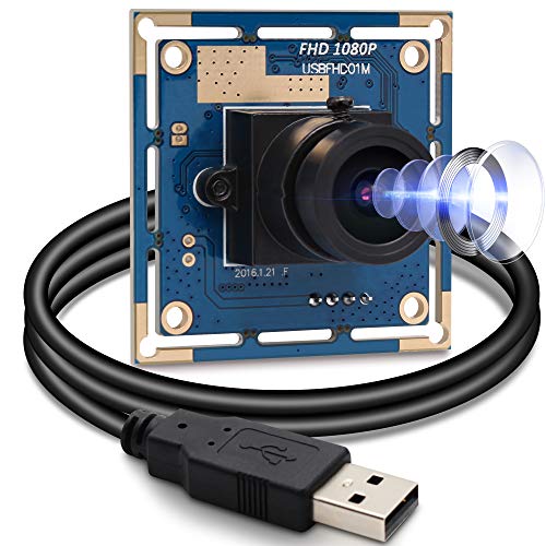 SVPRO 1080P USB Camera with CMOS OV2710 Sensor Camera Board USB Drive Free Camera Module 1920x1080 with 2.8mm Lens Video Webcam for Android Linux Windows Mac OS