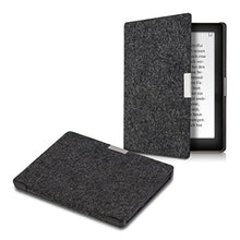 Load image into Gallery viewer, kwmobile Case Compatible with Kobo Aura Edition 1 - Book Style Felt Fabric Protective e-Reader Cover - Dark Grey
