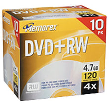 Load image into Gallery viewer, Memorex 4.7GB 4x DVD+RW Media (10-Pack) (Discontinued by Manufacturer)
