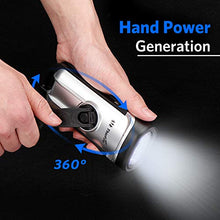 Load image into Gallery viewer, Thor Fire Solar Flashlight Hand Crank Solar Powered Rechargeable Flashlight Ipx6 Waterproof Led Emerg
