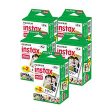 Load image into Gallery viewer, 5X Fujifilm instax Mini Instant Film (100 Exposures) + 20 Sticker Frames for Fuji Instax Prints Travel Package
