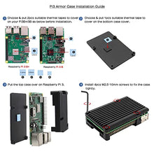 Load image into Gallery viewer, Raspberry Pi 3 Armor Case, Raspberry Pi Metal Case with Passive Cooling/Shell Heat Dissipation for Raspberry Pi 3B+/3B
