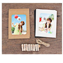 Load image into Gallery viewer, Ngaantyun Creative Wall Decor Hanging Film Frame Compatible with Fujifilm Instax Wide 300/210 Films - Pack of 10pcs with String &amp; Wooden Clips
