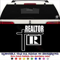 GottaLoveStickerz Realtor Real Estate Removable Vinyl Decal Sticker for Laptop Tablet Helmet Windows Wall Decor Car Truck Motorcycle - Size (10 Inch / 25 cm Wide) - Color (Matte White)