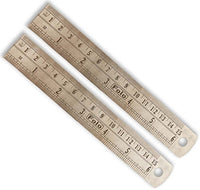 ToolUSA Steel Ruler In Sae And Metric With Conversion Table On Back: TM-07281-Z02 : (Pack of 2 Rulers)