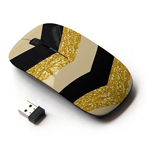 KawaiiMouse [ Optical 2.4G Wireless Mouse ] Gold Black Beige Pattern