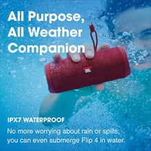 Load image into Gallery viewer, JBL Flip 4 Waterproof Portable Bluetooth Speaker - Ocean Blue
