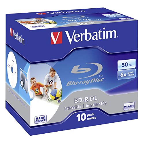 Verbatim BD-R DL 50GB 6x Wide Printable 10pk