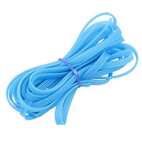 Aexit 6mm Dia Cord Management Tight Braided PET Expandable Sleeving Cable Wire Wrap Sheath Cable Sleeves Blue 5M