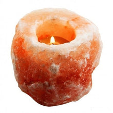 Load image into Gallery viewer, Himalayan Tea Light Holder Rough Natural Salt Candle Holder Lamp - Made by Nature - Beautiful and Unique
