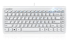 Load image into Gallery viewer, Perixx Periboard-407 Wired USB Mini Keyboard, Small Travel Portable Chiclet Key Keyboard with 11 Hot Keys, Piano White, US Layout
